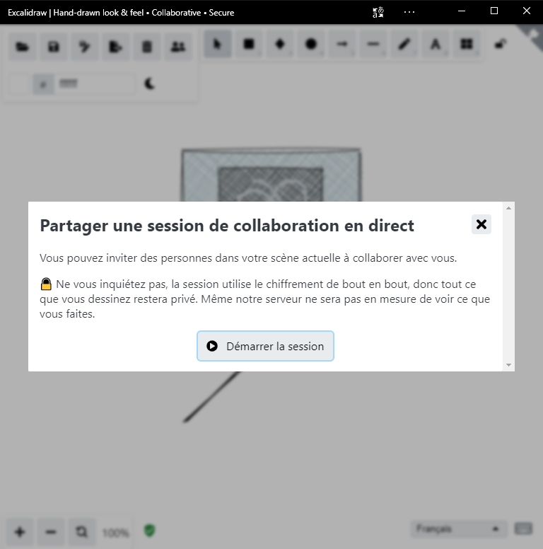 Excalidraw - partager une session